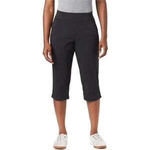 Columbia Capri Pants Active Fit Pull‎ On Omni-Shade Black Size Small NWT